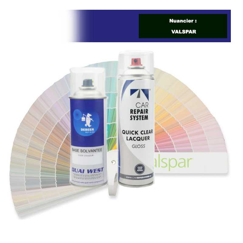 Kit Aérosol Peinture couleur bi-couches solvantée + vernis