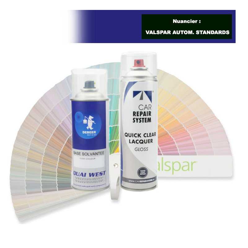 Kit Aérosol Peinture couleur bi-couches solvantée + vernis
