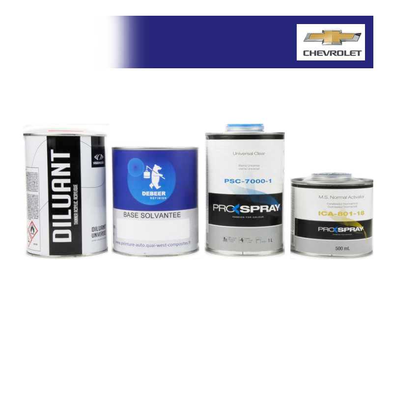 Kit Peinture Chevrolet bi-couches solvantée + Kit Vernis