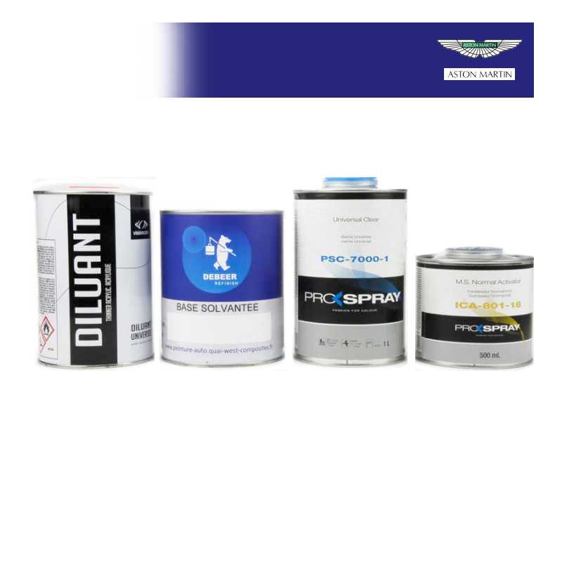 Kit Peinture Aston Martin bi-couches solvantée + Kit Vernis