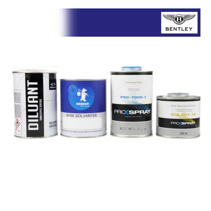 Kit Peinture Bentley bi-couches solvantée + Kit Vernis