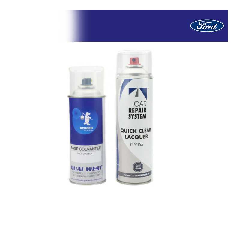 Kit Aérosol Peinture Ford USA bi-couches solvantée + vernis