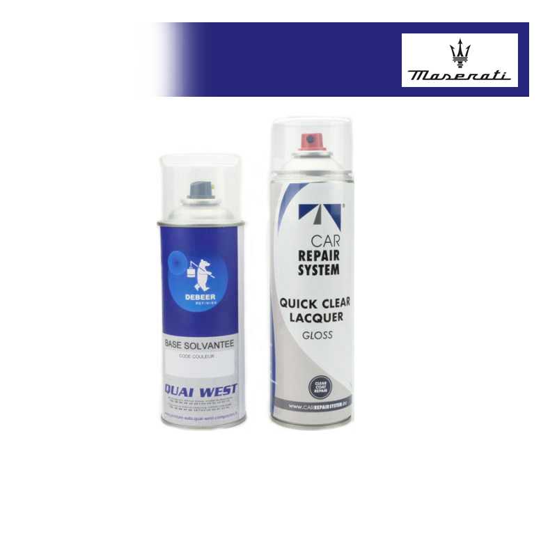 Kit Aérosol Peinture Maserati bi-couches solvantée + vernis