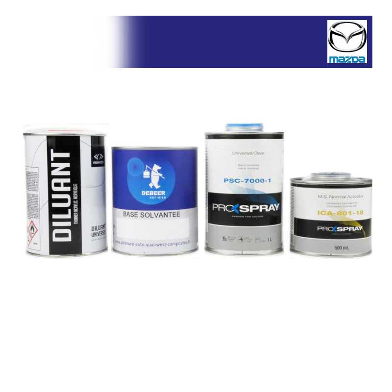 Kit Peinture Mazda bi-couches solvantée + Kit Vernis