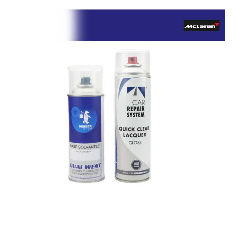 Kit Aérosol Peinture McLaren bi-couches solvantée + vernis